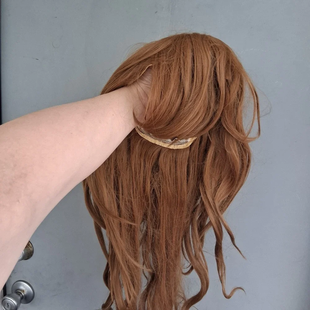 WIGS‎ Lot Of 3 With Bangs Blonde Redhead Brunette + Ponytail